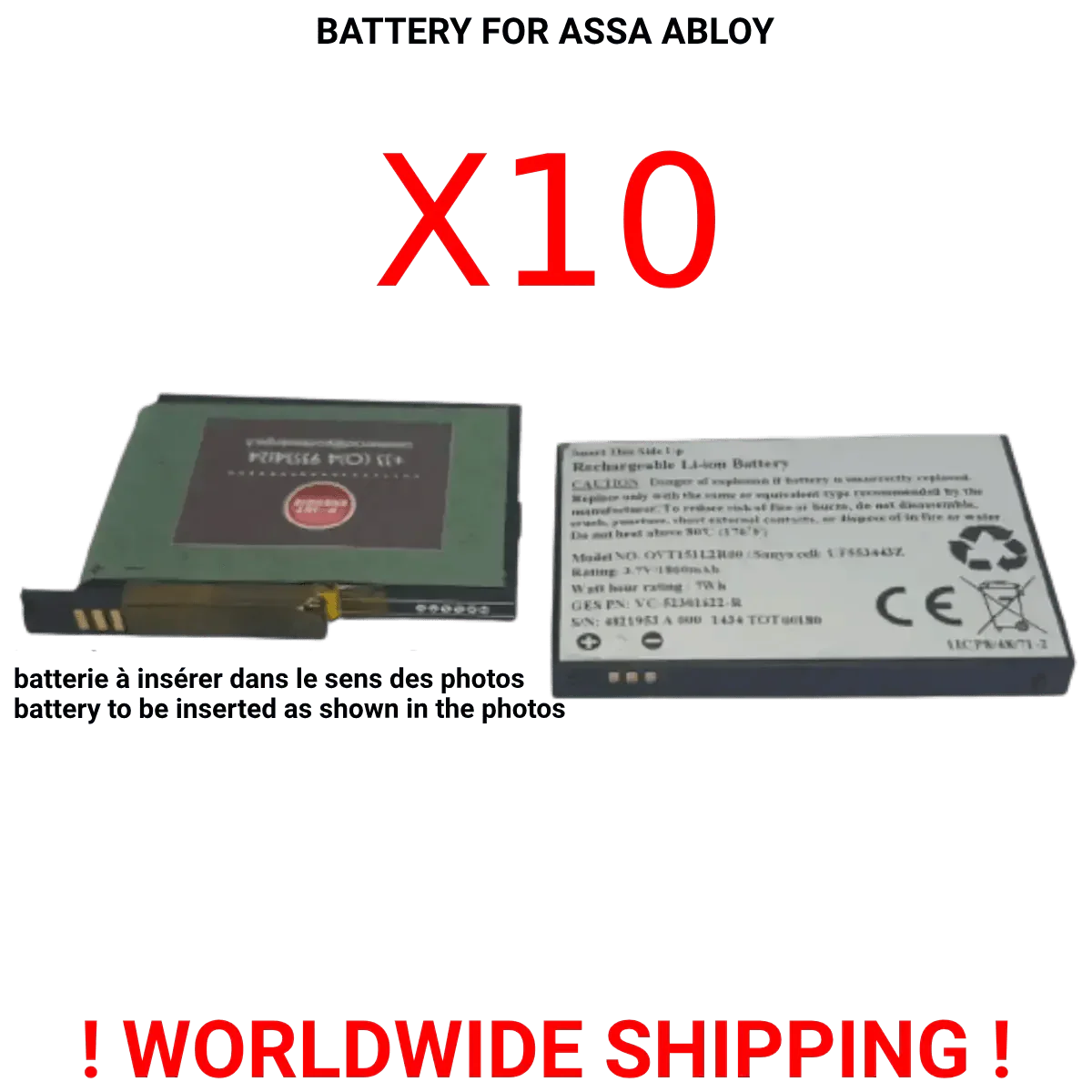 Batterie pour Assa Abloy - Accessoires Energie