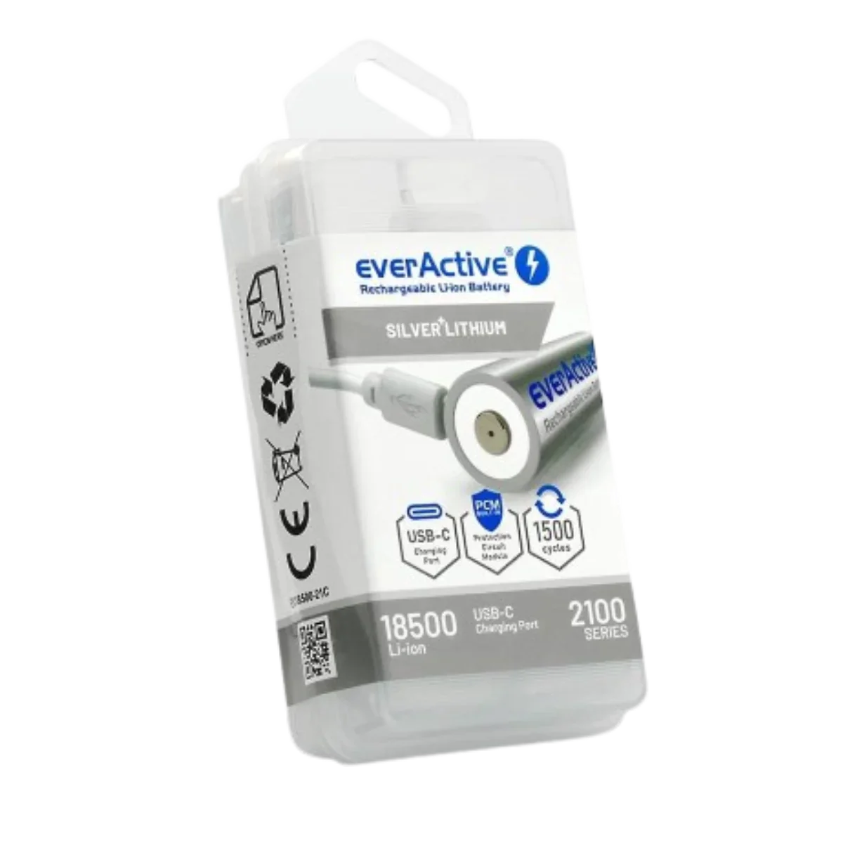 Accumulateur rechargeable 18500 USB-C