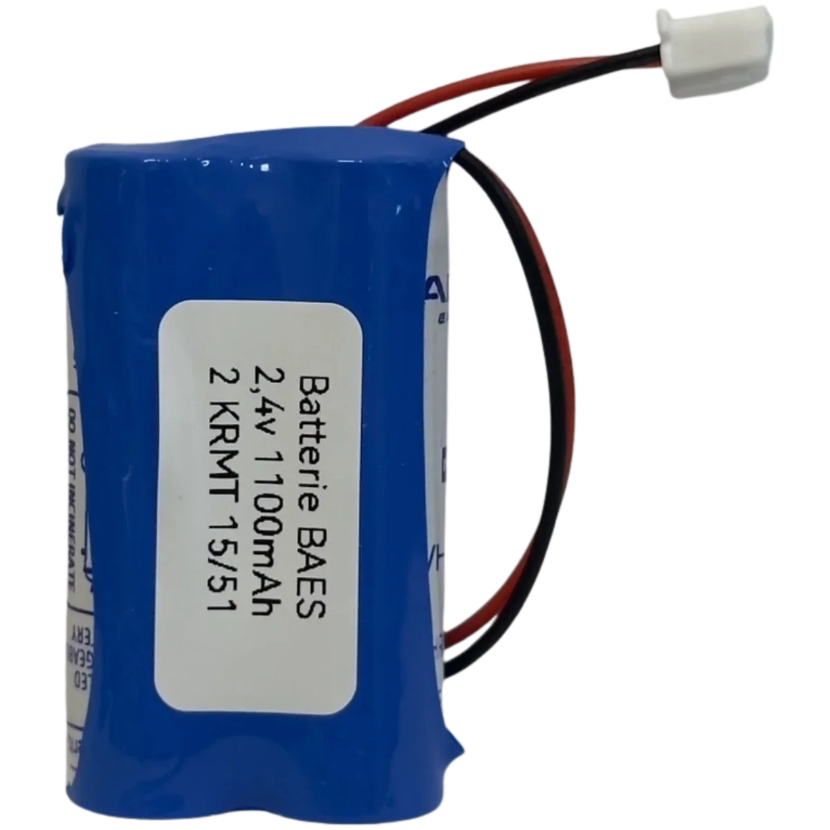 Batterie NiMh 2.4V 1.1Ah pour éclairage de secours BAES 2KRMT 15/51, AA800HT, HB00026TA