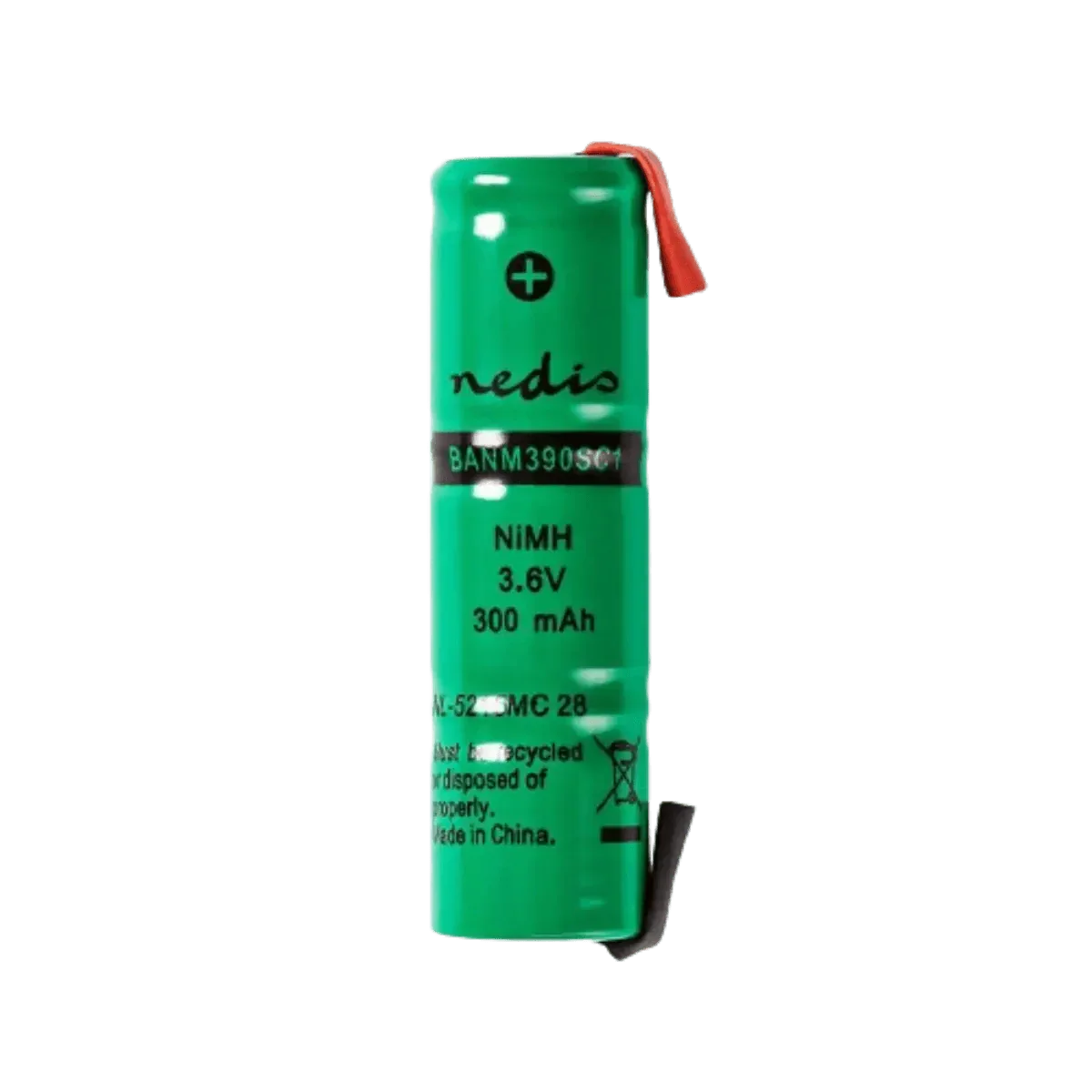 Batterie rechargeable Ni-MH 3.6V 300mAh languettes à souder