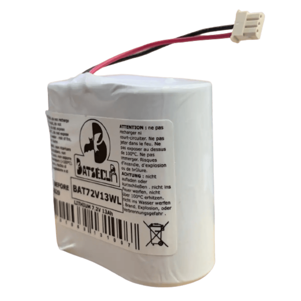 Pile 7.2V 13Ah BAT72V13WL pour Alarme Tecnoalarm