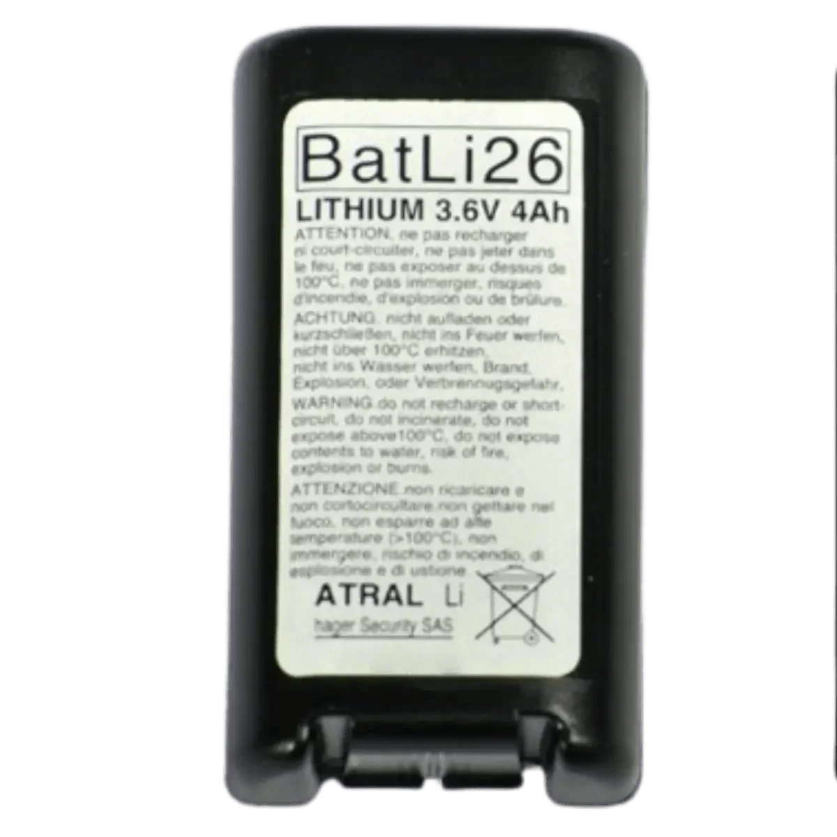 Pile Hager pour Alarme Daitem BATLI25, BATLI26