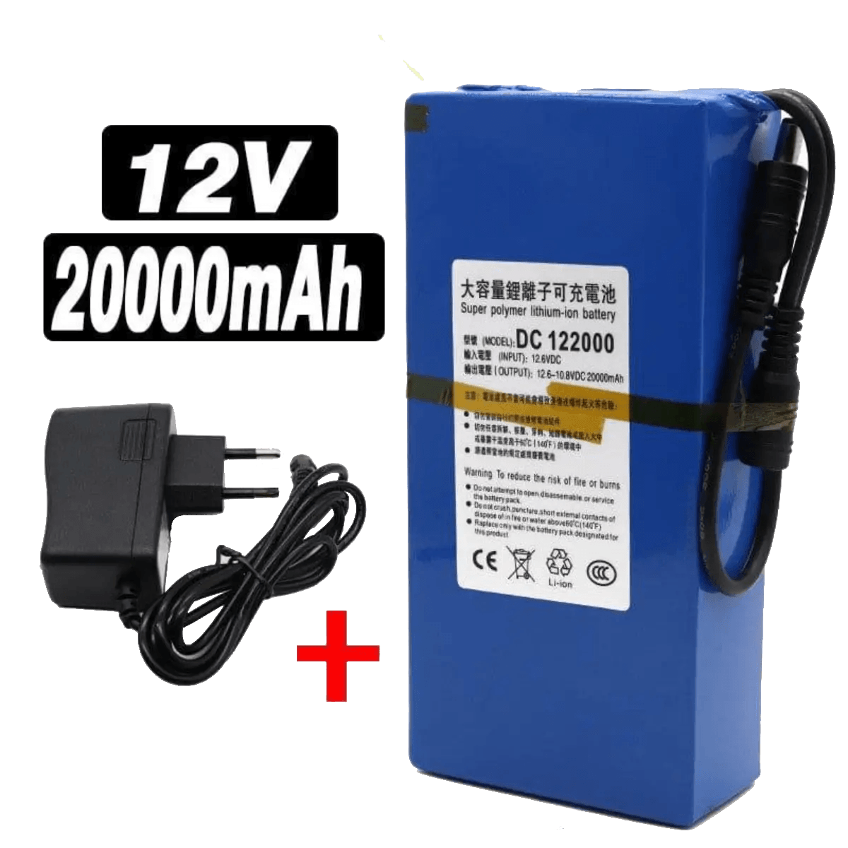 Batterie Rechargeable Pack Li-ion 12V 20000mAh