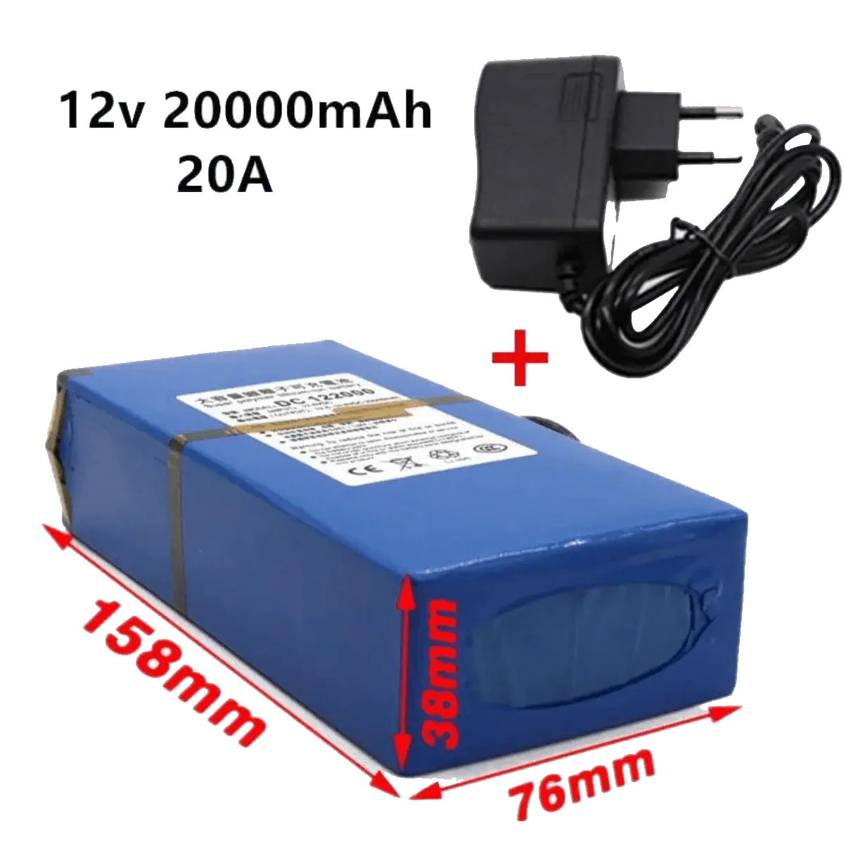 Batterie Rechargeable Pack Li-ion 12V 20000mAh