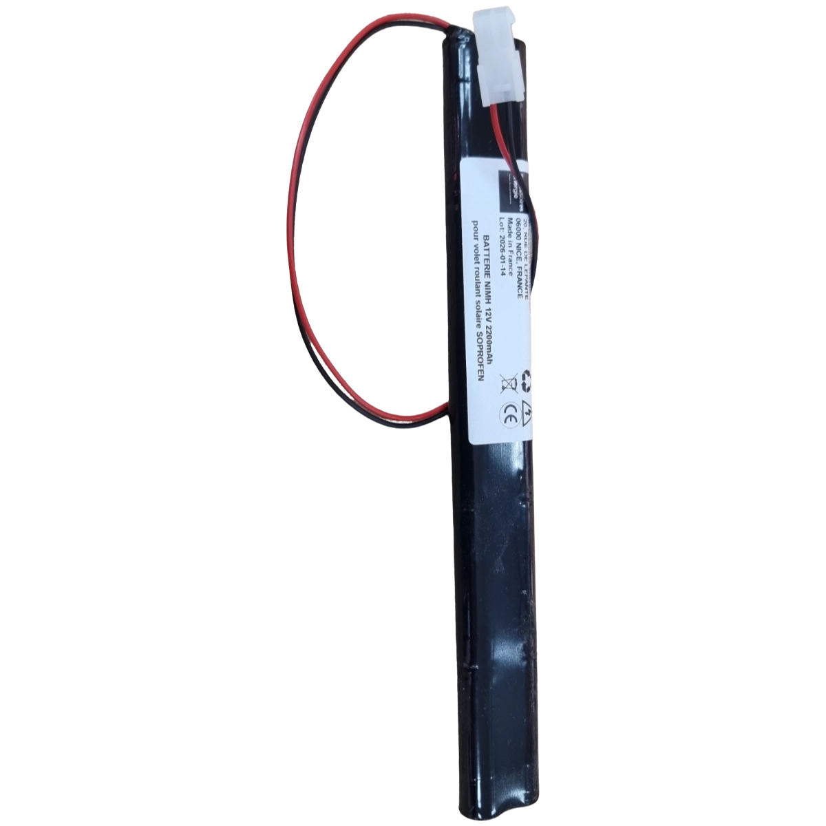 Batterie NiMH 12V 2200mAh volet roulant solaire SOPROFEN