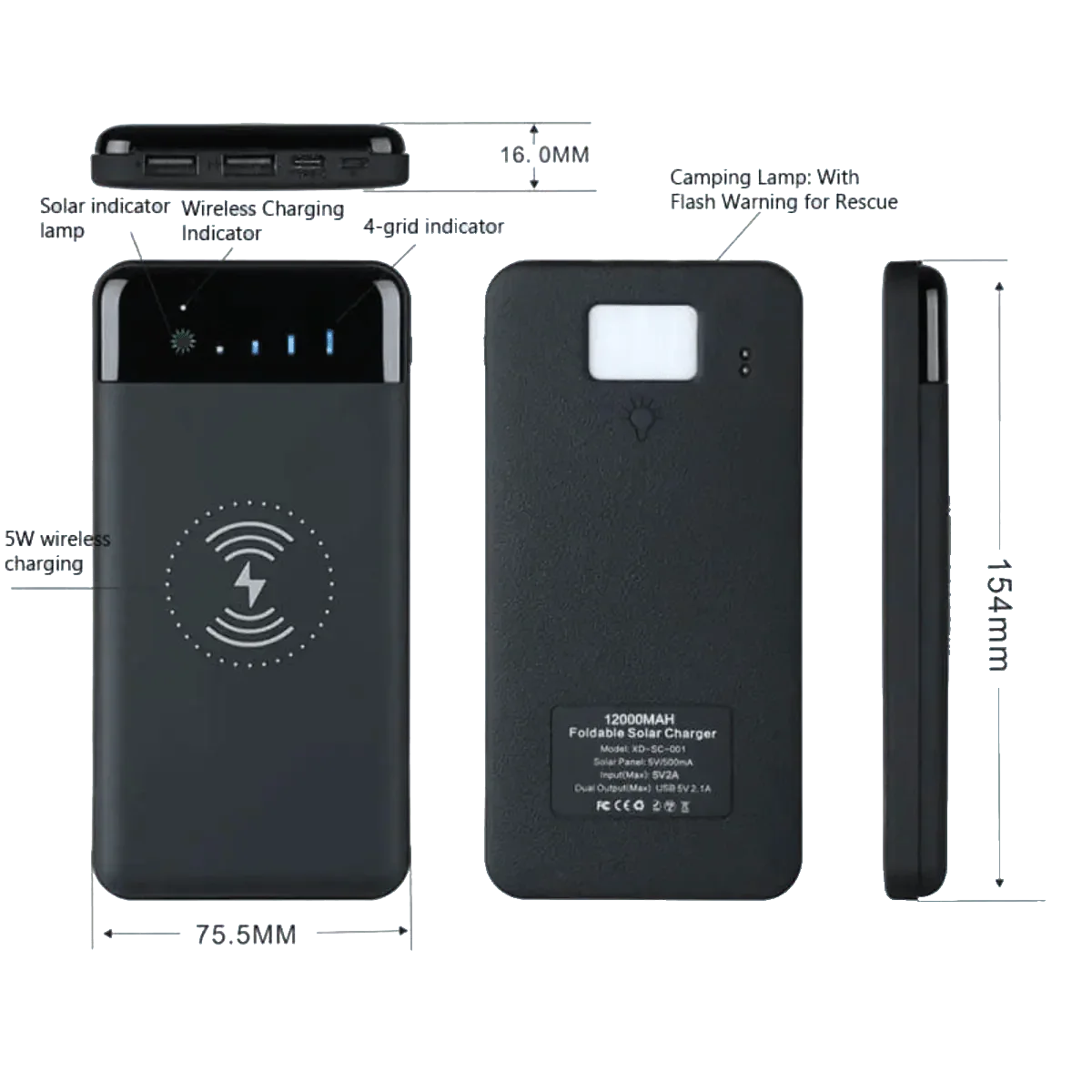 BATTSOL12AH-2 - Accessoires Energie