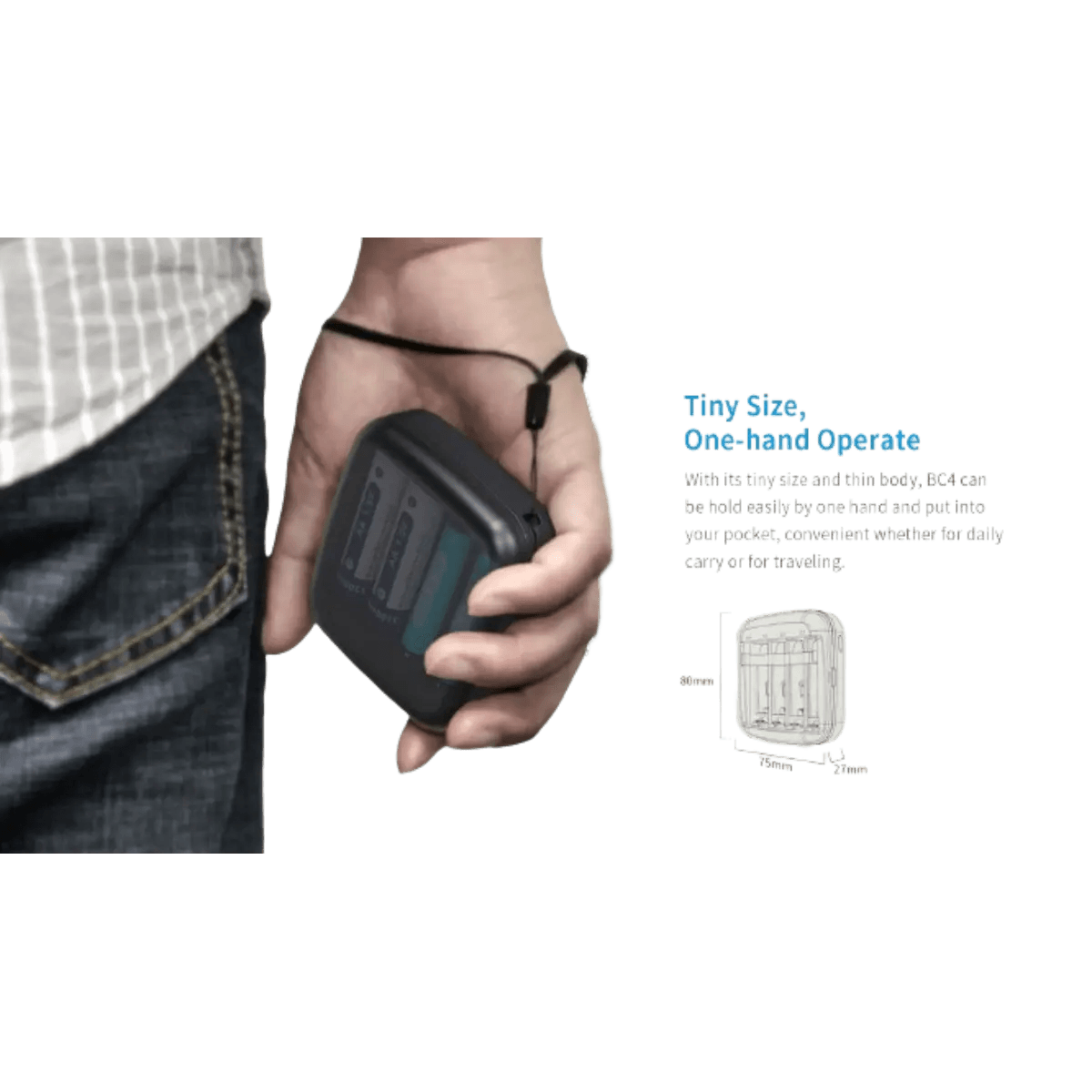 Chargeur BC4 de batterie AA/AAA li-ion- NiMh