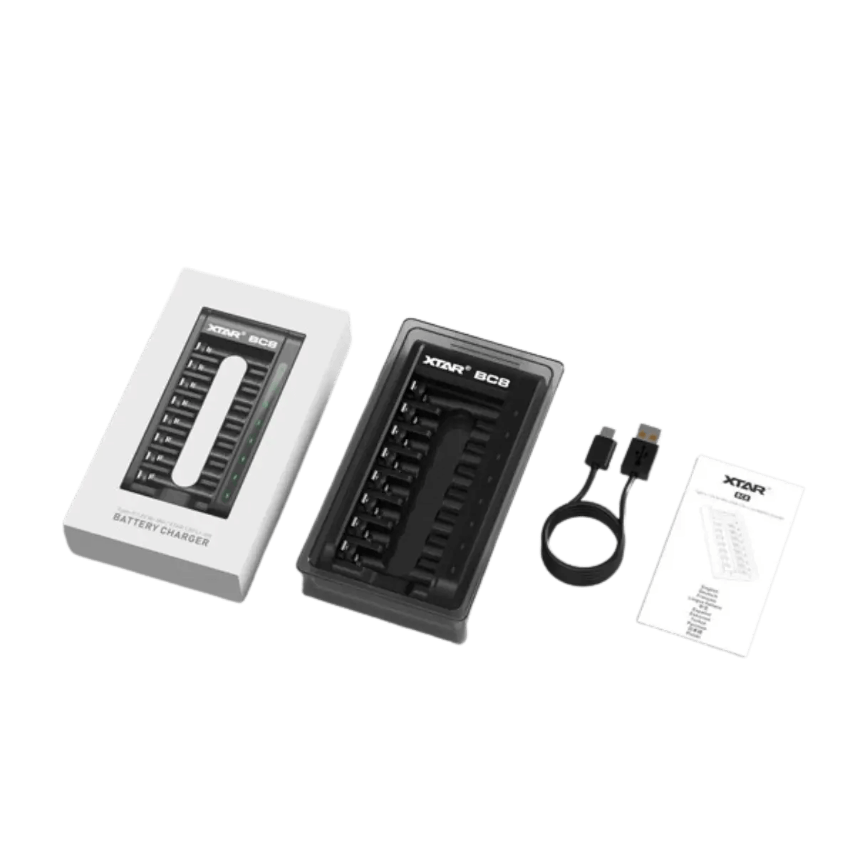 Chargeur de batteries AA/AAA 1.2V et 1.5V, 8 emplacements
