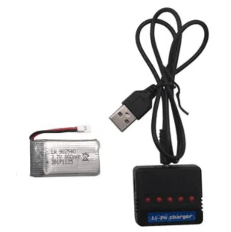 Batterie Li-Po 3.7V 660mAh pour Drone avec son chargeur Accessoires Energie