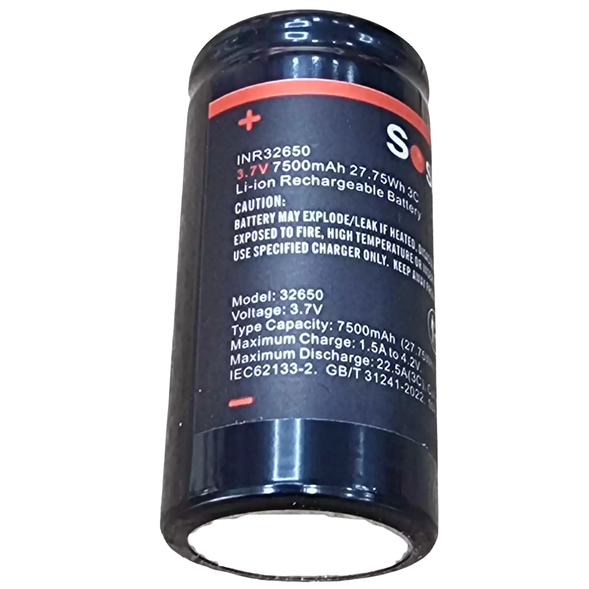 Batterie 32650 Li-ion 3.7v 7500mAh Grande Capacité