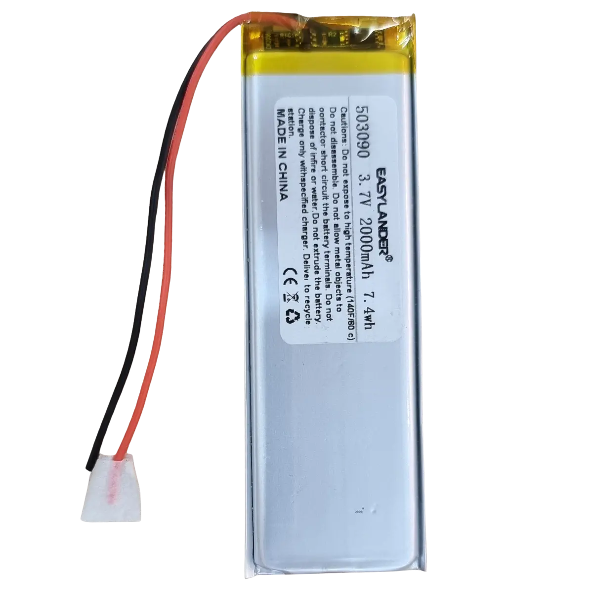 Batterie 503090 LiPo 3.7V 2000mAh pour appareils électroniques compacts