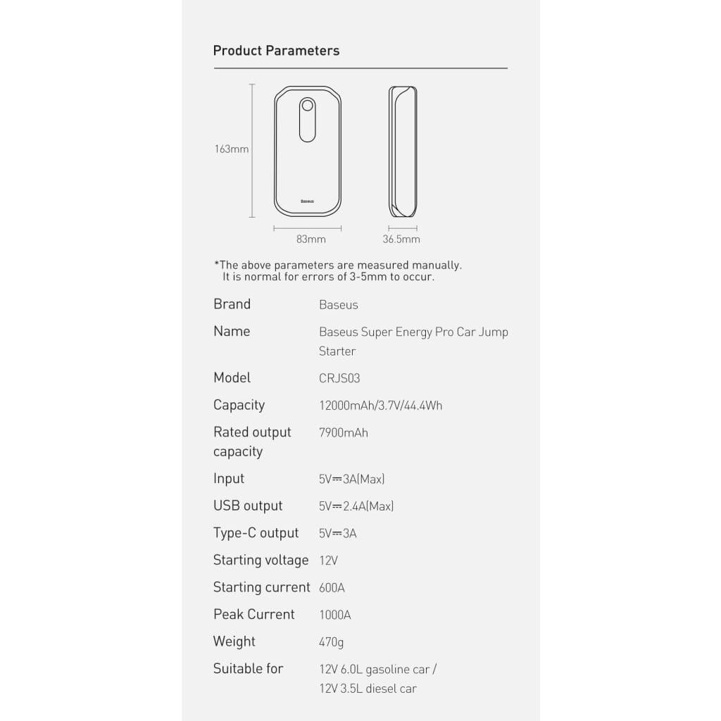 Booster de Secours 12v Lithium pour Vehicule Moteur Accessoires Energie