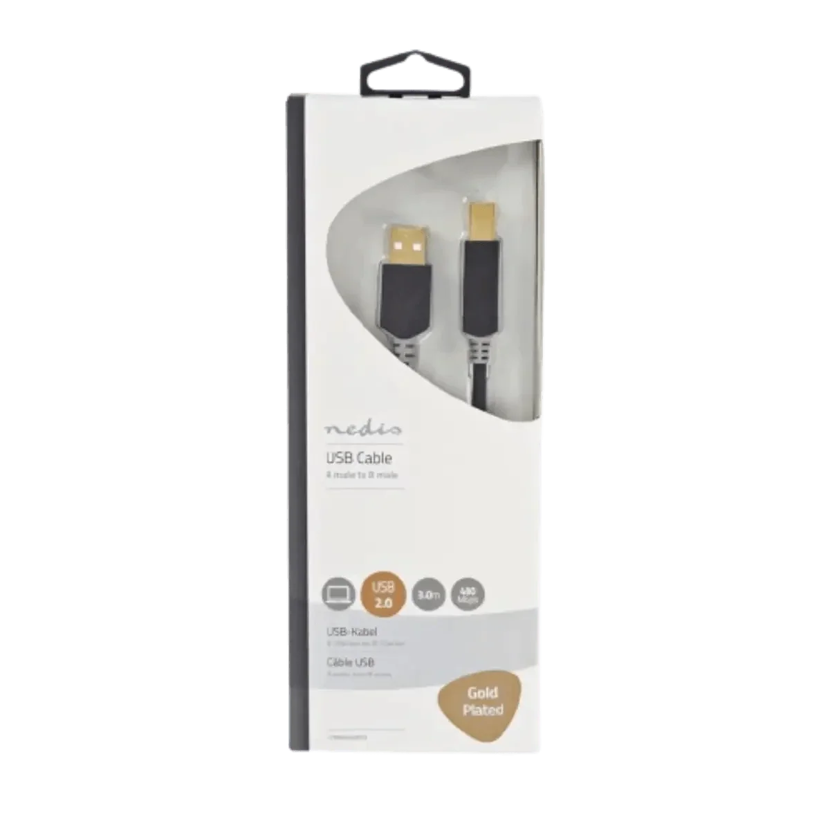 Câble Usb 2.0 Type-B Mâle - Type-A Mâle 3M