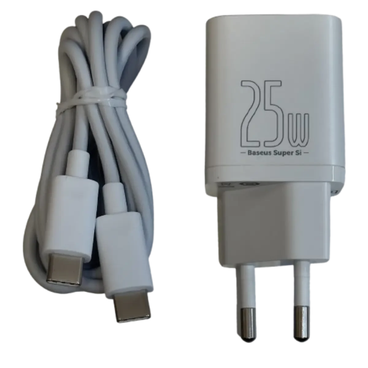 Chargeur 25W iPhone-android-smartphone- - USB-C avec câble - Blanc BASEUS
