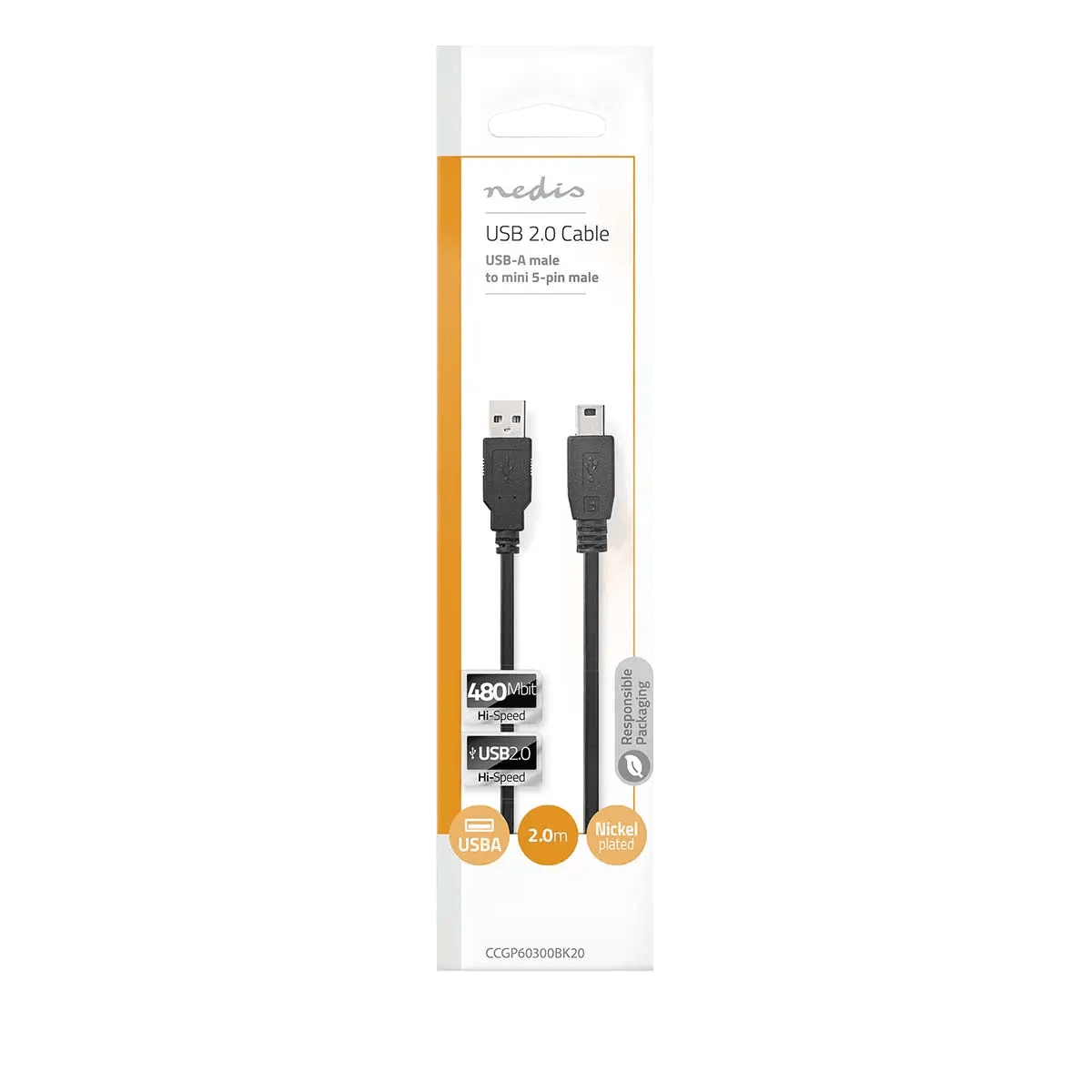 Câble USB vers USB Mini-B 2M