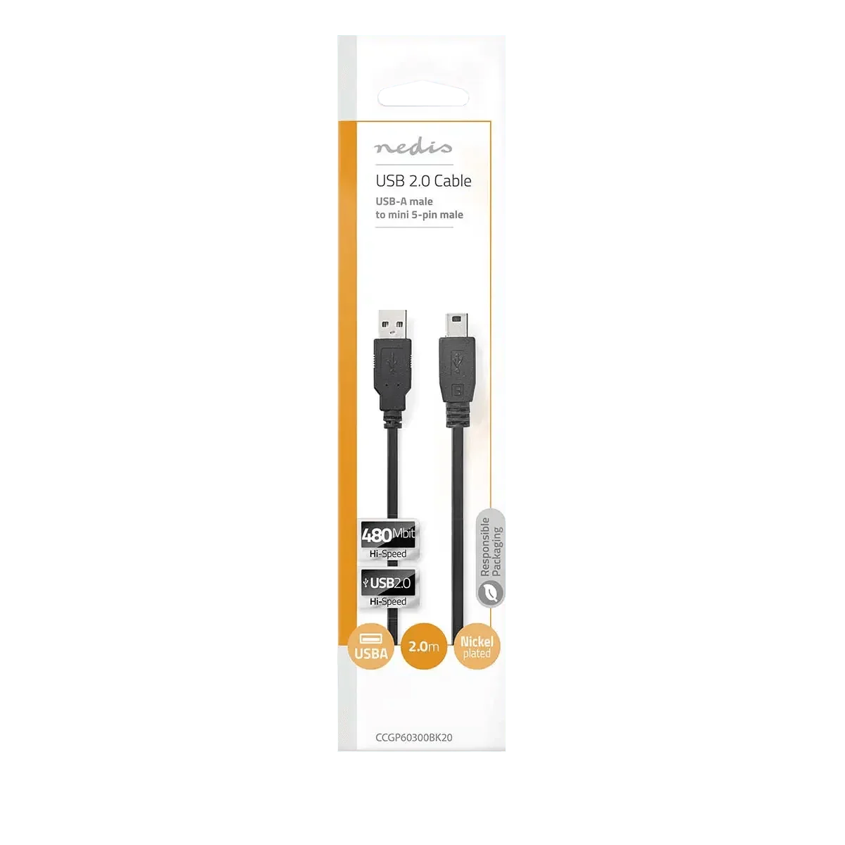 Câble USB vers USB Mini-B 2M