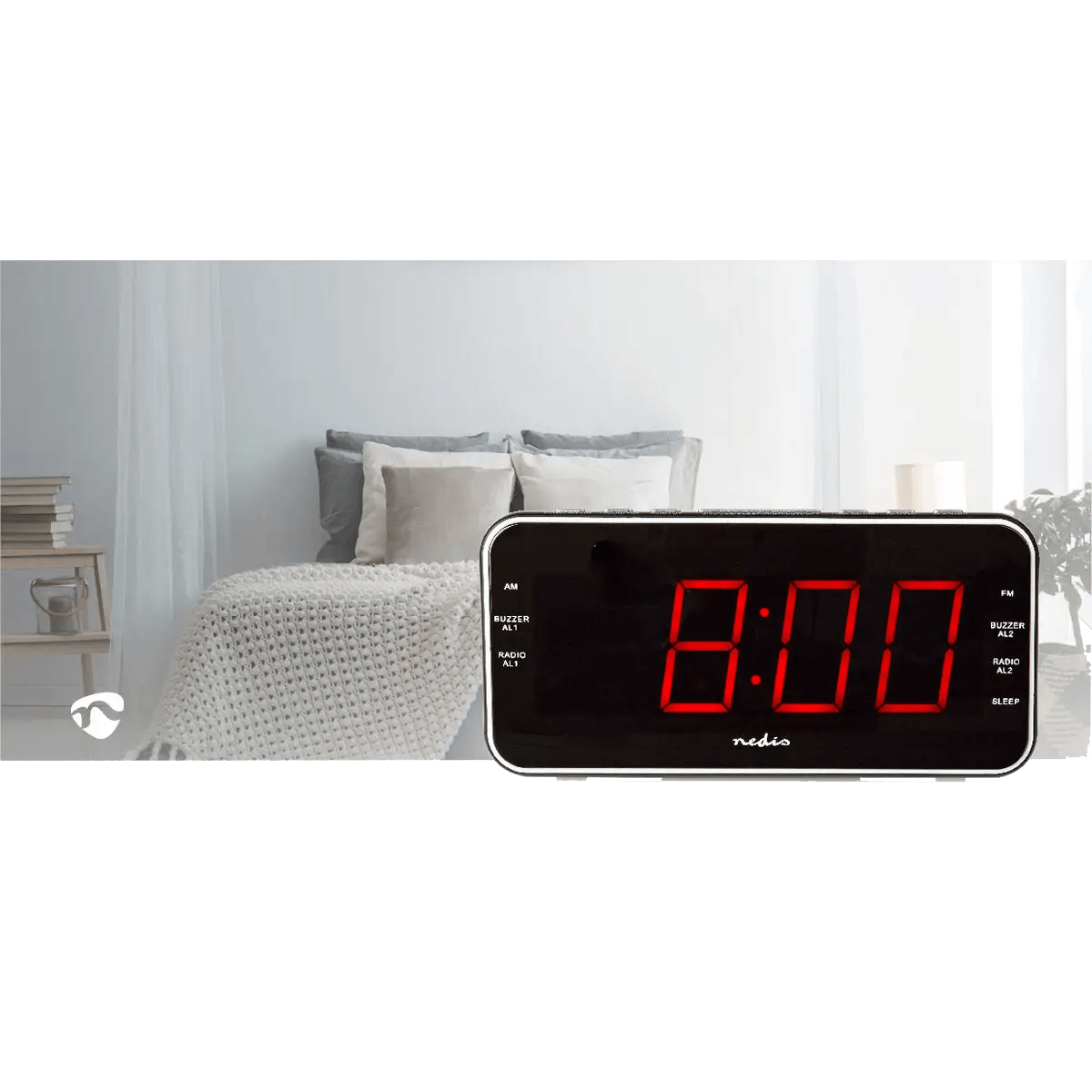 Radio Reveil FM avec alarme numérique prise USB