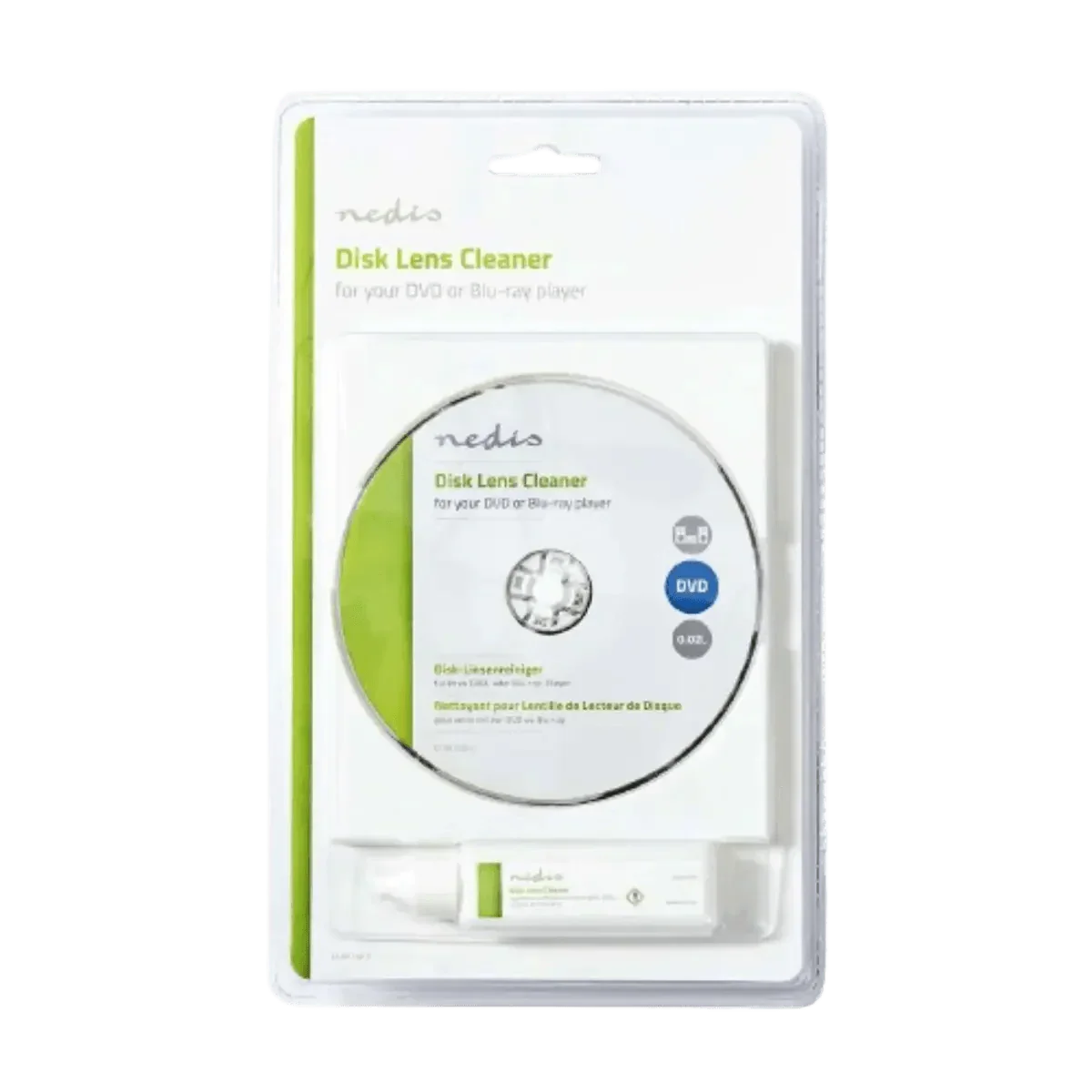 Disque nettoyant lentille avec liquide 20 ml pour lecteur DVD Blu-ray