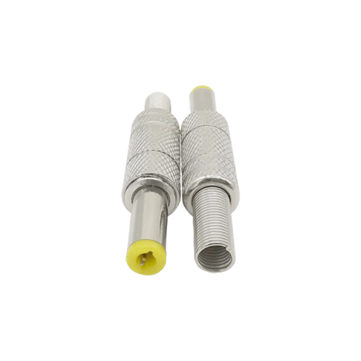 Connecteur fiche mâle 5.5x2.1mm en métal avec tête jaune