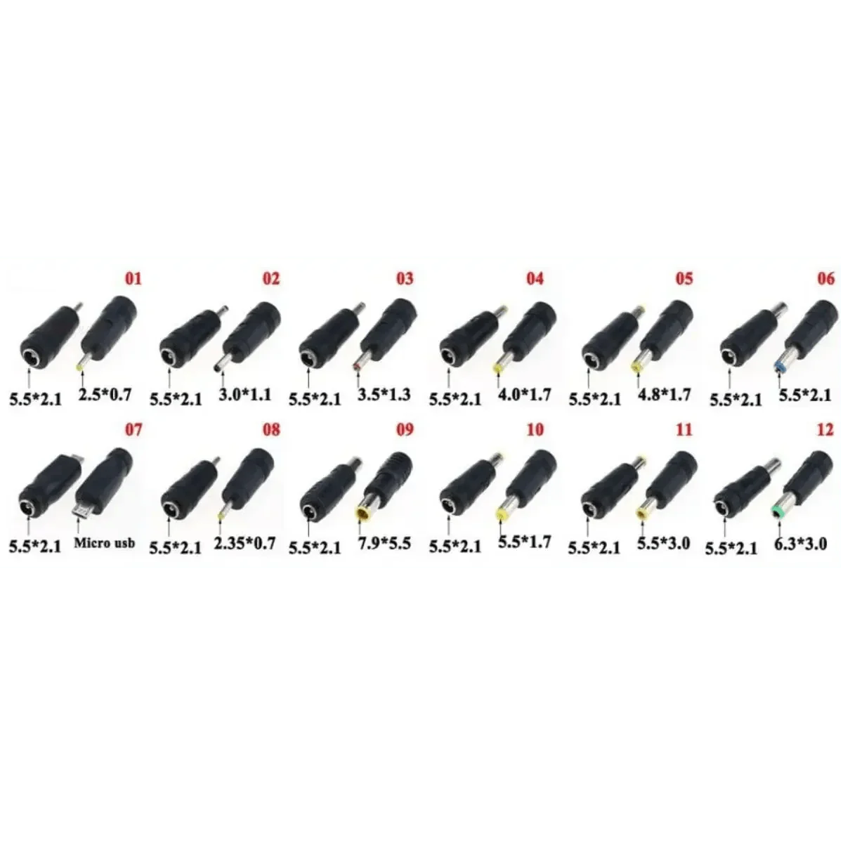 Convertisseur de fiches d'adaptation Input 5.5x2.1mm - Accessoires Energie