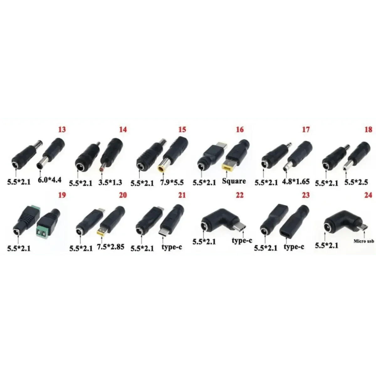 Convertisseur de fiches d'adaptation Input 5.5x2.1mm - Accessoires Energie