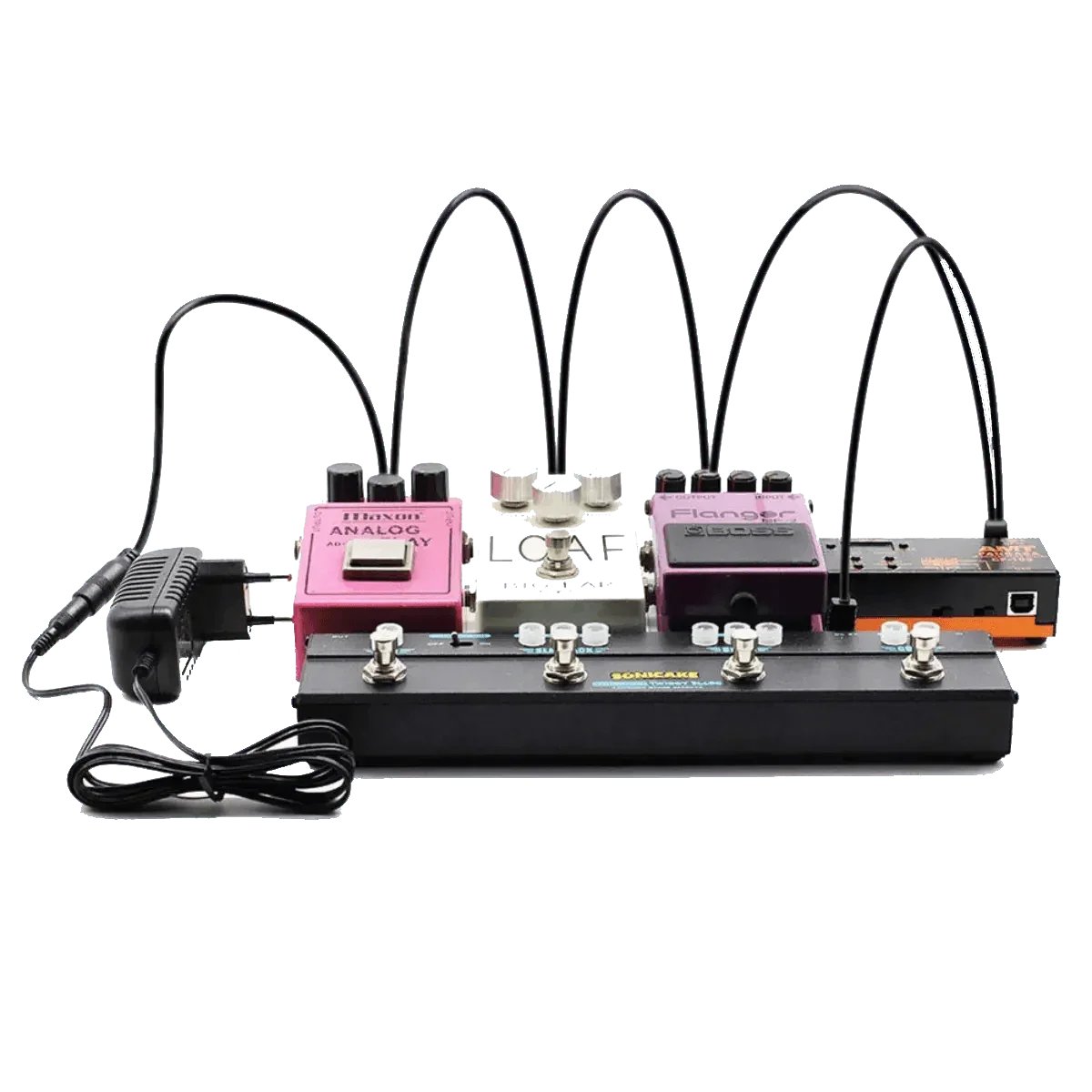 Chaine de cordon pour 3 pédales à effets de guitare - Accessoires Energie