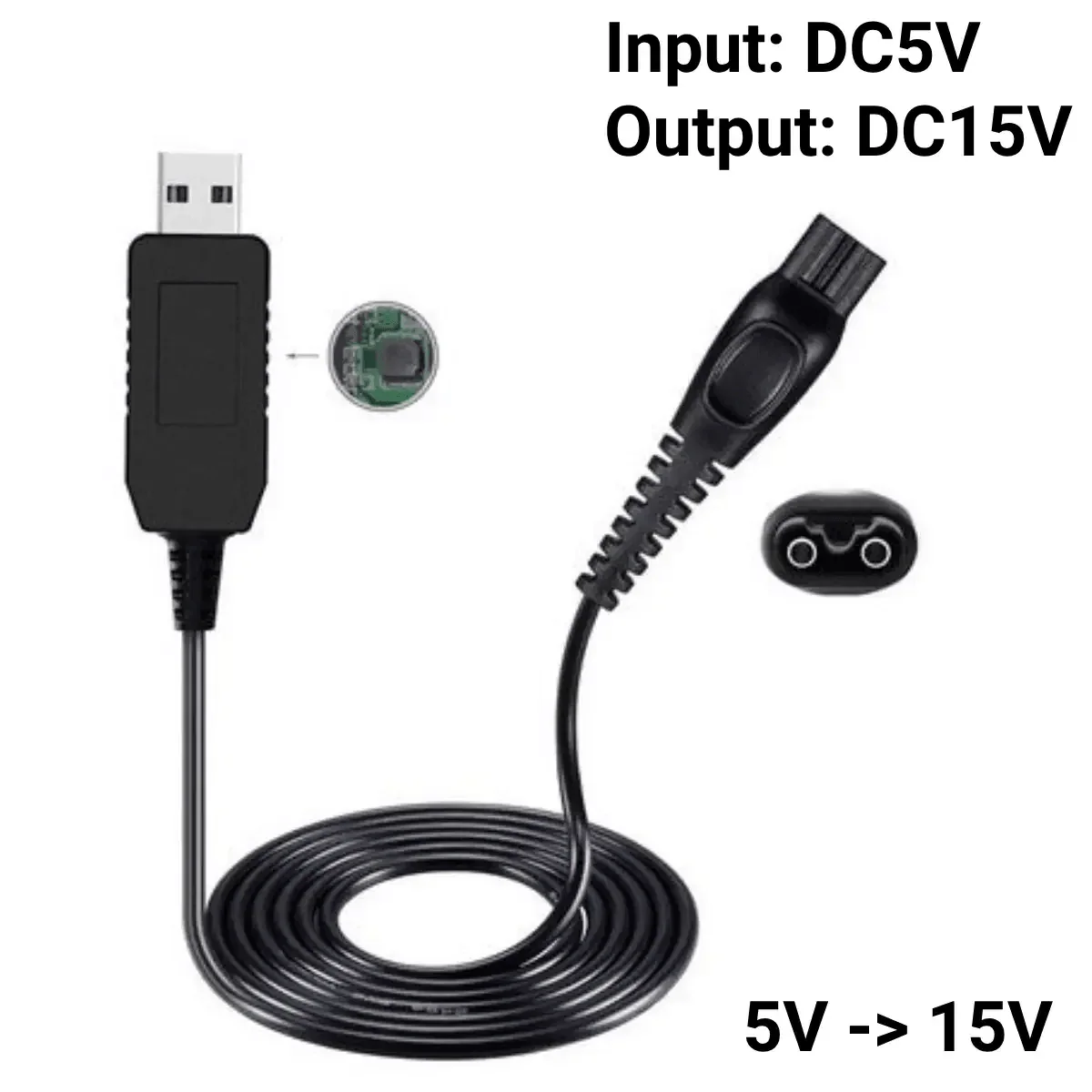Câble USB 15V compatible rasoir Philips HQ8505