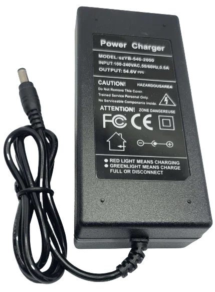 Chargeur-54-6v-1-5A-avec-adaptateur-vers-fiche-D-verte-6-3x0-3mm-Accessoires-Energie-199 - Accessoires Energie