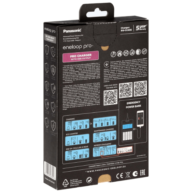 Chargeur ENELOOP PRO pour 4 Batteries AA ou AAA Accessoires Energie