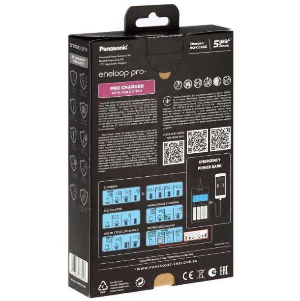 Chargeur ENELOOP PRO pour 4 Batteries AA ou AAA Accessoires Energie