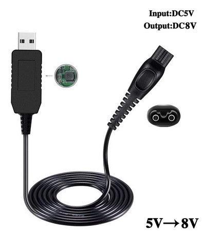 Chargeur USB 8V pour philips One Blade QP2530