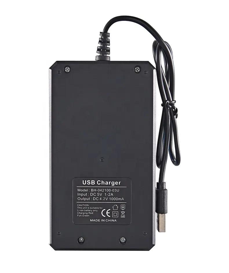 Chargeur USB de 3 batteries au lithium avec voyant LED Accessoires Energie