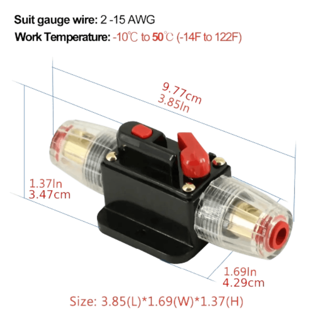 Disjoncteur 12V 24V 20A