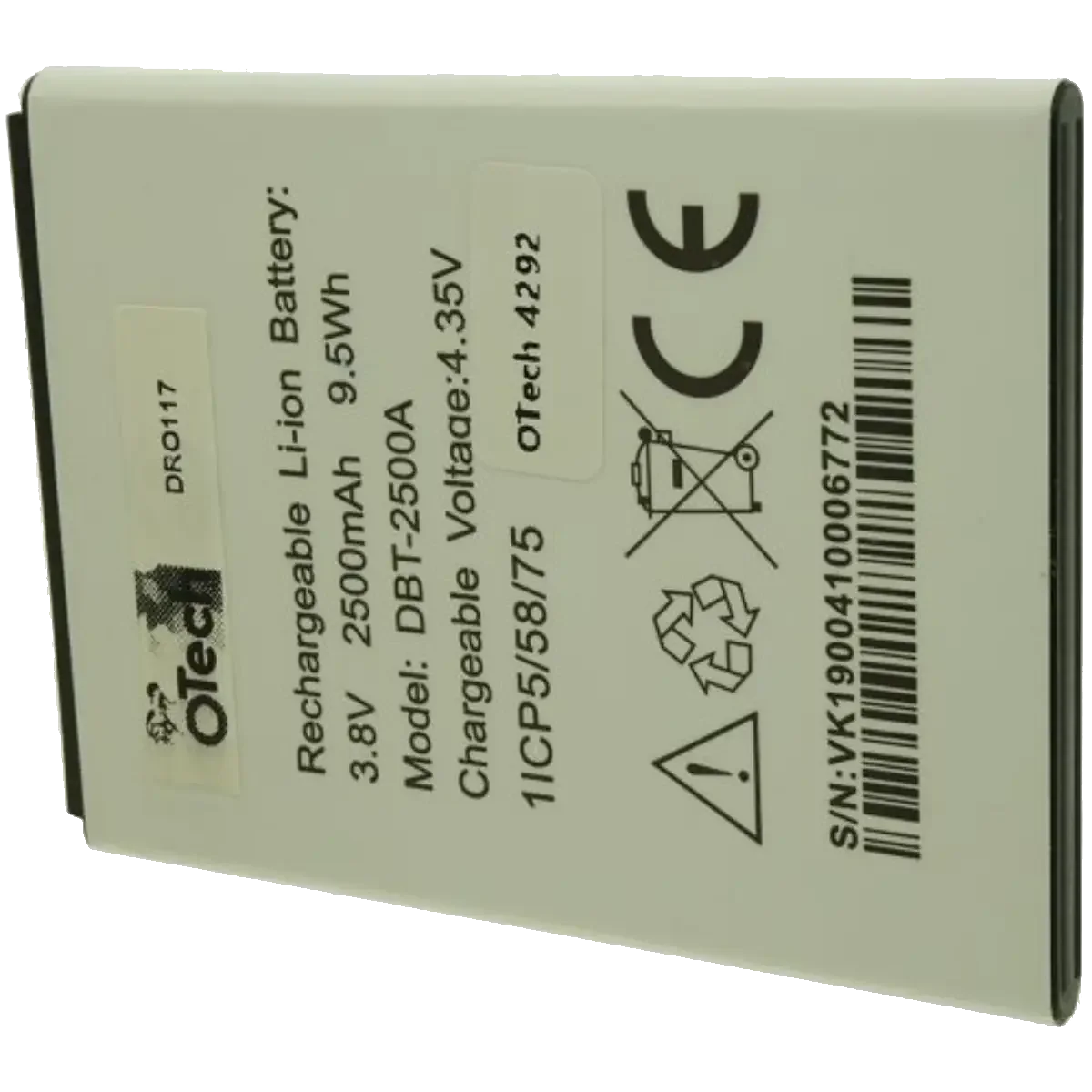Batterie Doro DBT-2500A 3.8V 2500mAh Li-Ion – Compatible Doro 8035