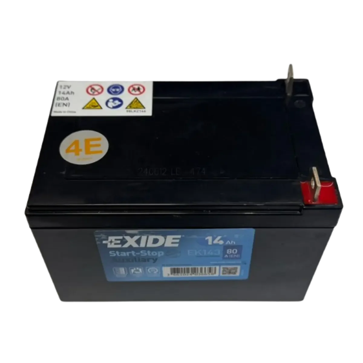 Batterie AGM Exide EK143 12V 14Ah – 80A | Start-Stop auxiliaire pour véhicule