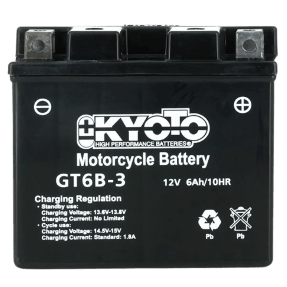 Kyoto - Batterie 12v GT6B-3 SLA-AGM - Sans Entretien - Prête à l'Emploi