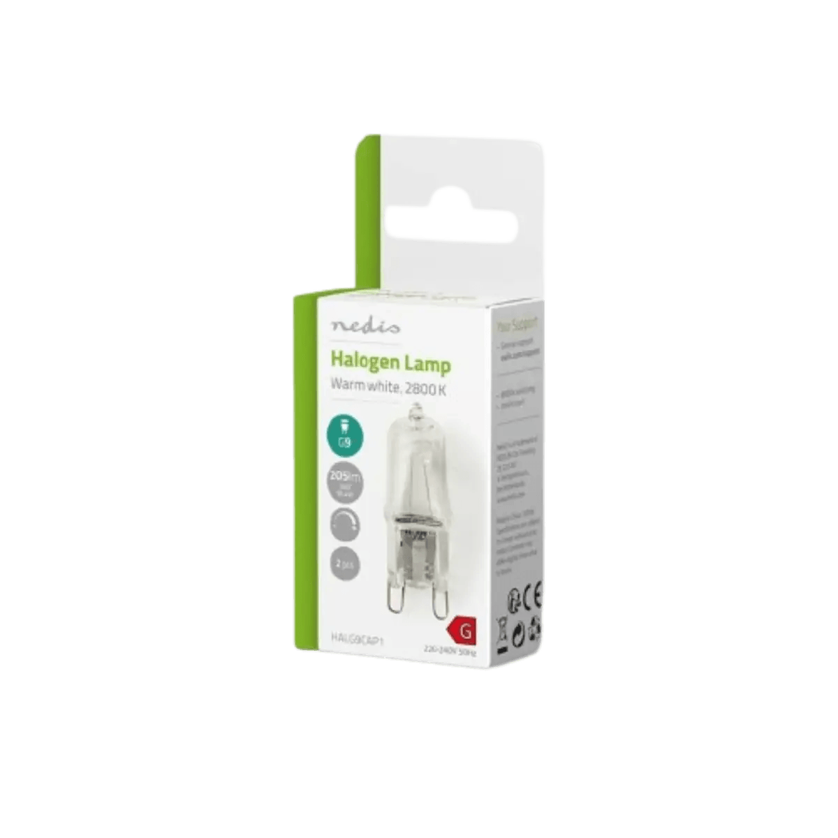 Ampoules Halogène 220V G9 18W x2