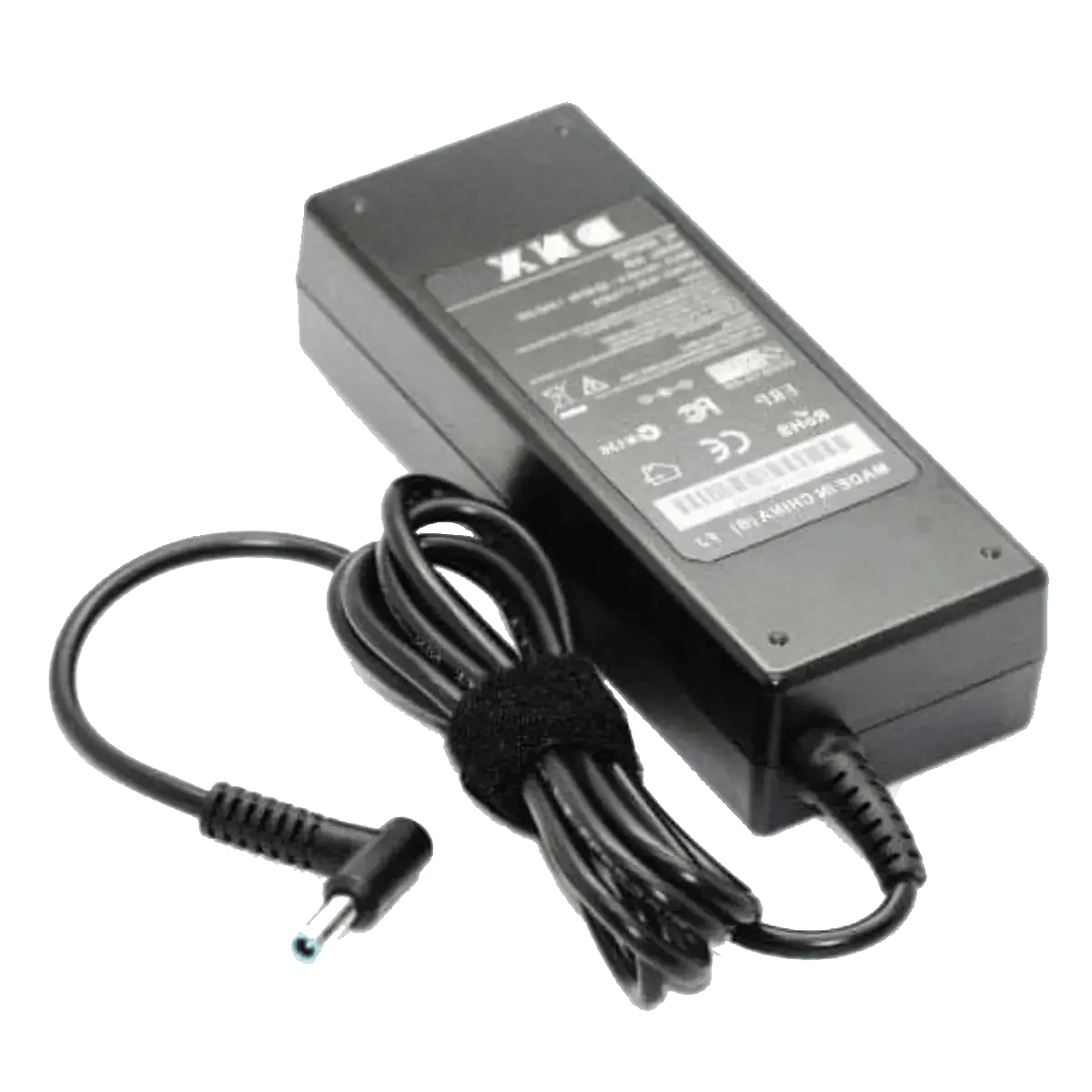 Bloc d’alimentation secteur noir 90W avec câble et fiche coudée, accessoire energie