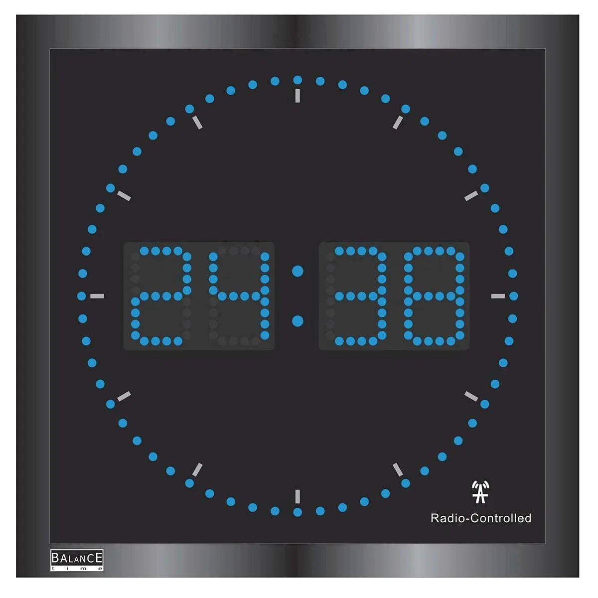 Horloge-murale-Numerique-Noir-a-Led-Accessoires-Energie-434 - Accessoires Energie