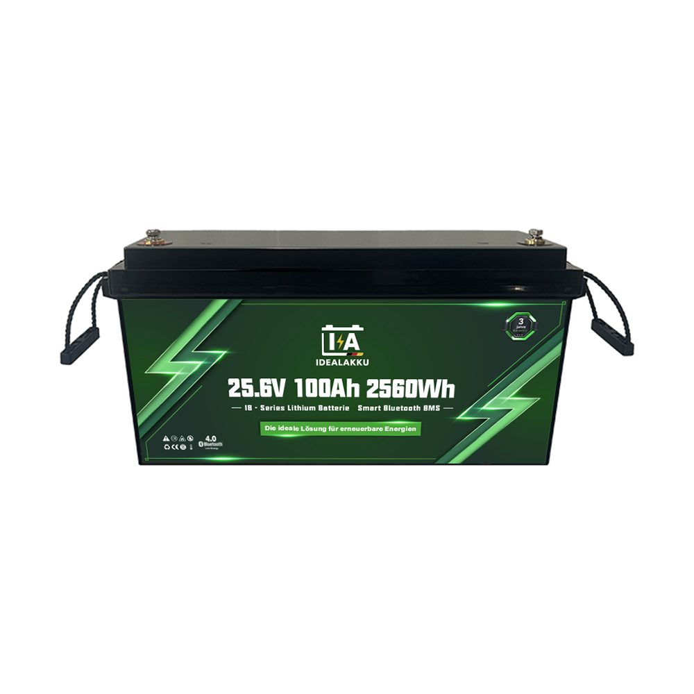 Batterie Lithium LiFePO4 24V 100Ah IDEALAKKU IB-24-100 Bluetooth BMS intégré – Remplacement AGM Gel