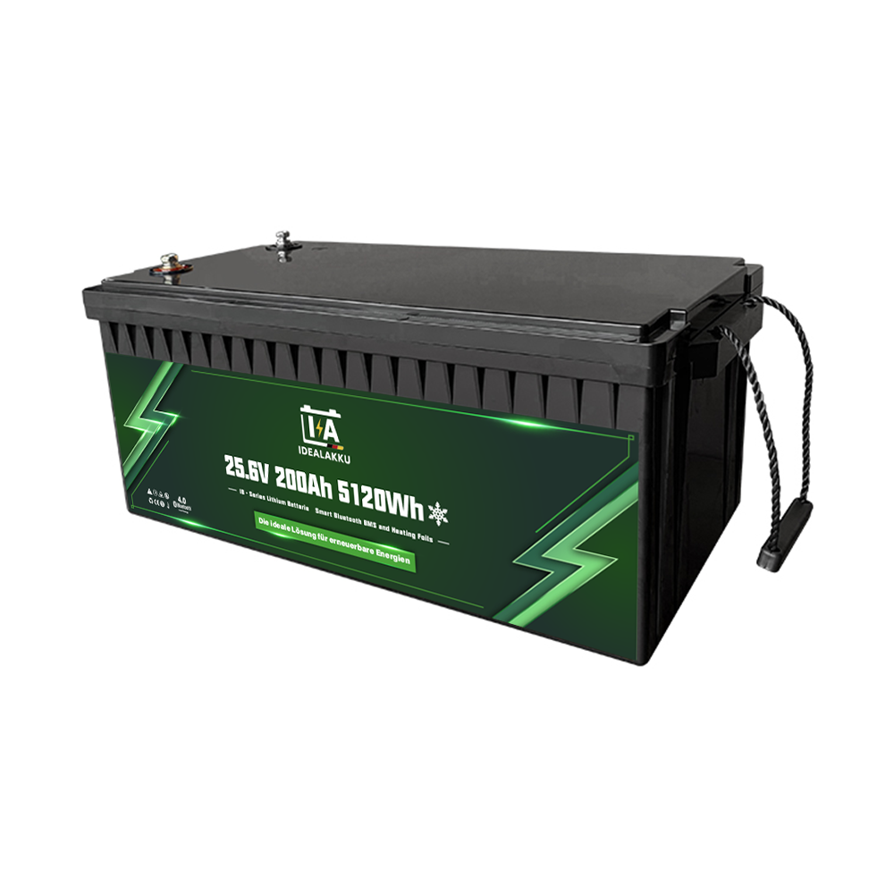Batterie Lithium LiFePO4 25.6V 200Ah 5120Wh IDEALAKKU IB-24-200H – Remplacement AGM/GEL
