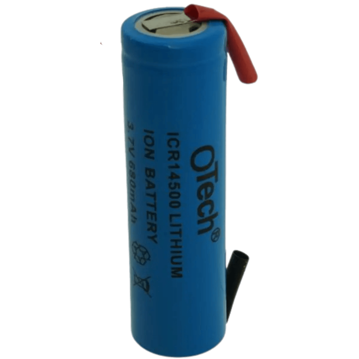 Batterie ICR14500 3.7V 680mAh avec pattes à souder