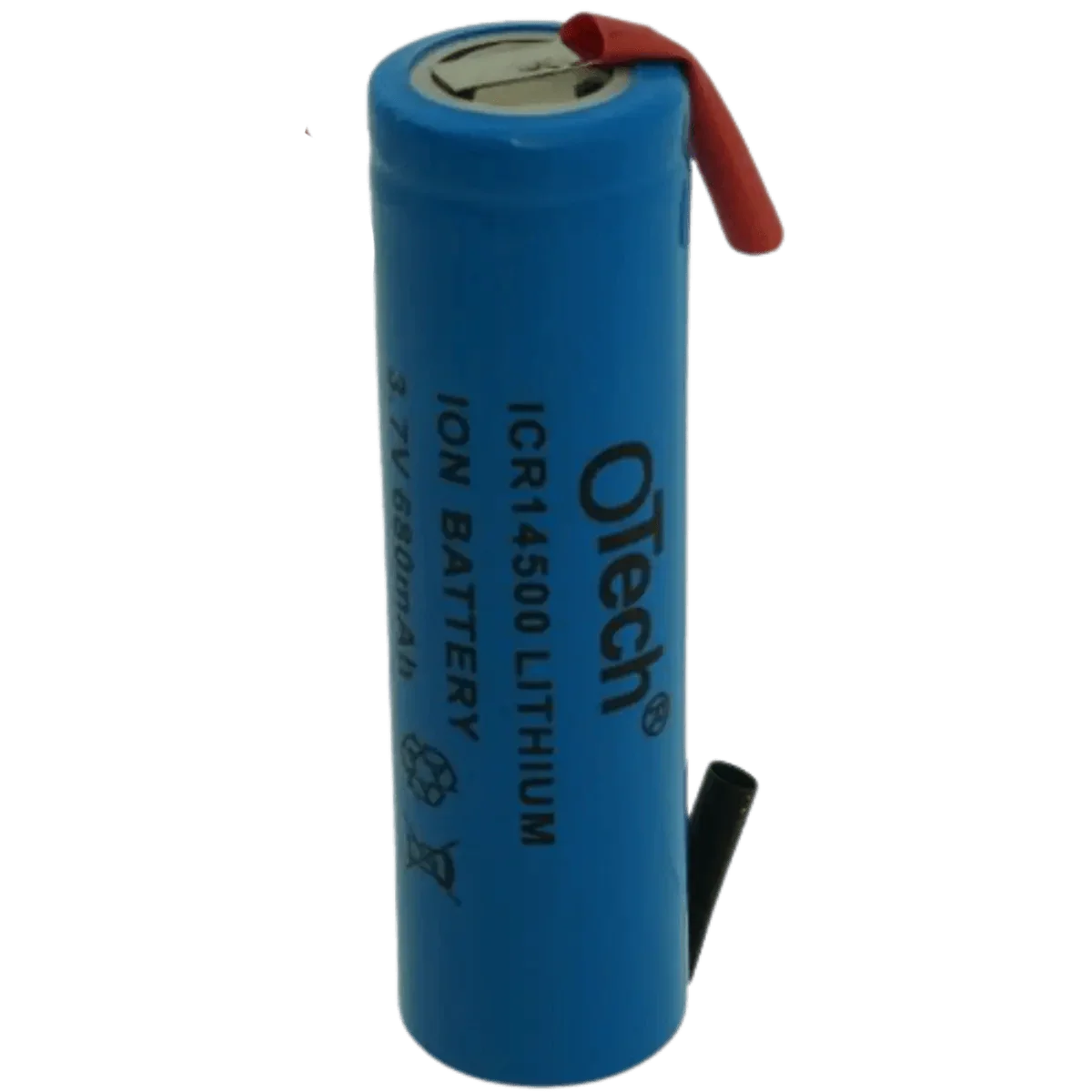 Batterie ICR14500 3.7V 680mAh avec pattes à souder