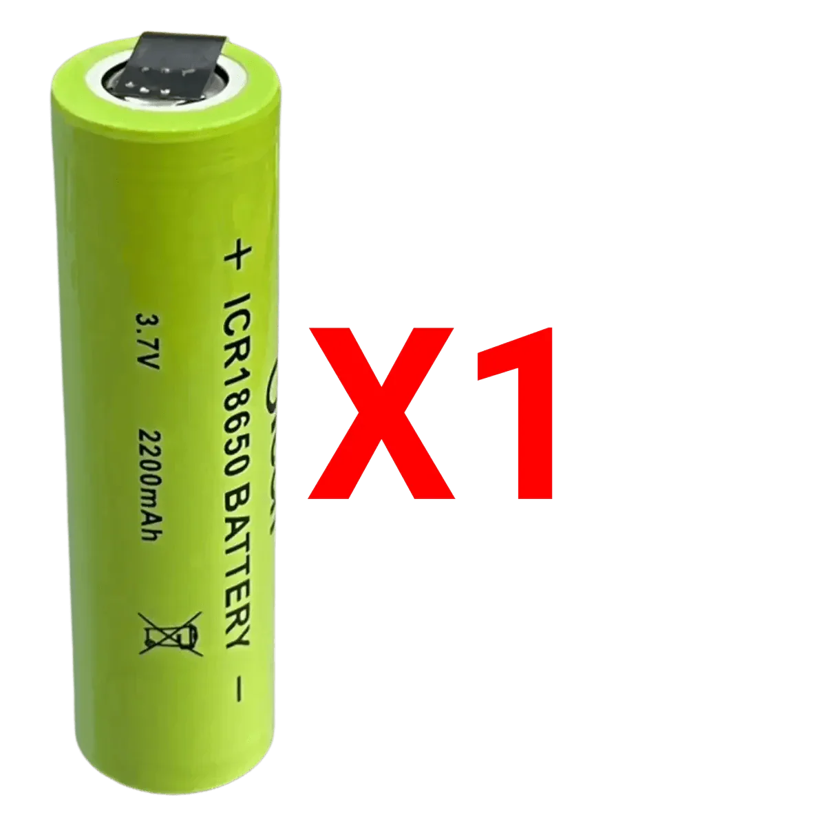 Batterie ICR18650 Li-ion 3.7V 2200mAh avec languettes à souder - Accessoires Energie