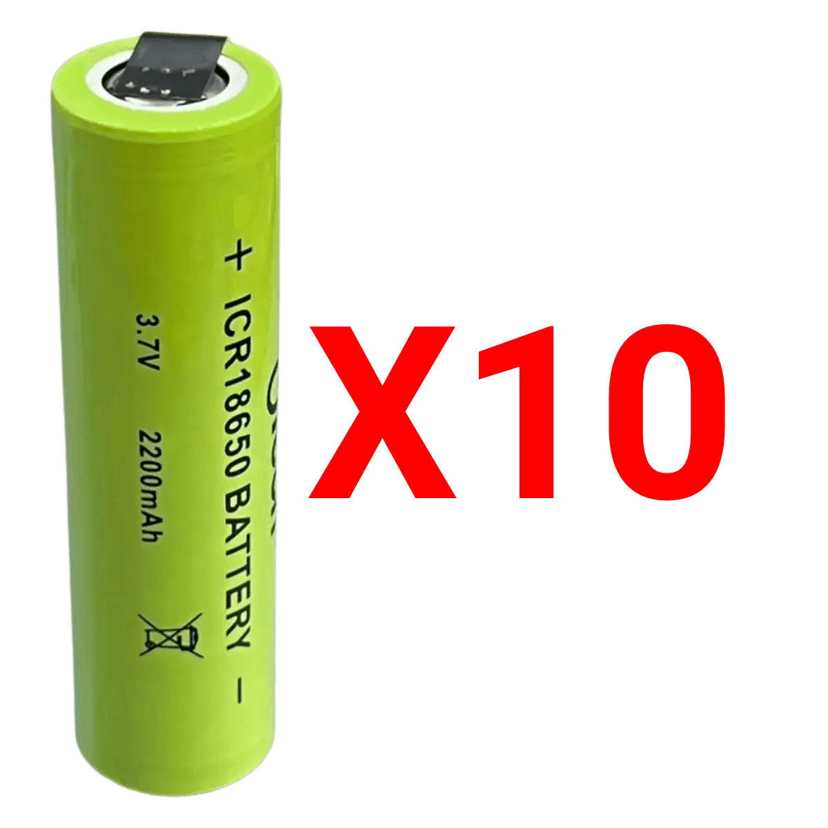 Batterie ICR18650 Li-ion 3.7V 2200mAh avec languettes à souder - Accessoires Energie