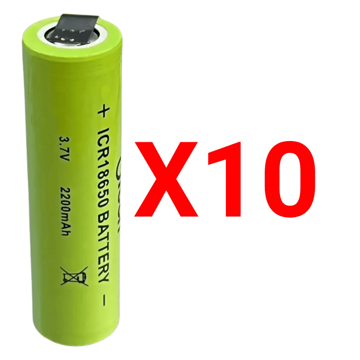 Batterie ICR18650 Li-ion 3.7V 2200mAh avec languettes à souder - Accessoires Energie