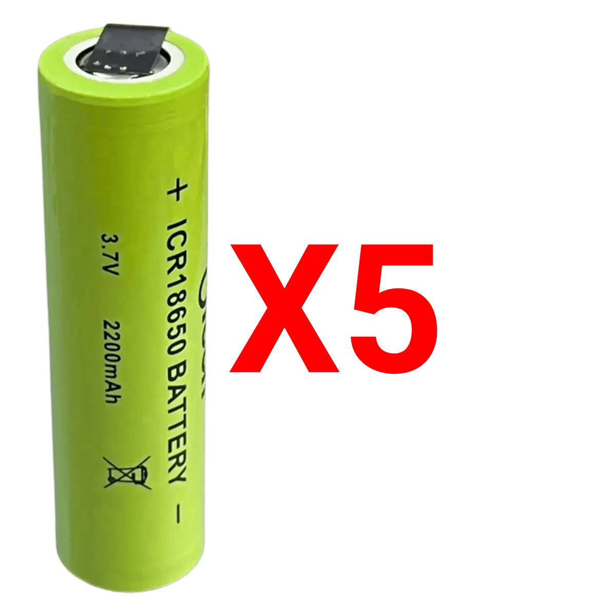 Batterie ICR18650 Li-ion 3.7V 2200mAh avec languettes à souder - Accessoires Energie