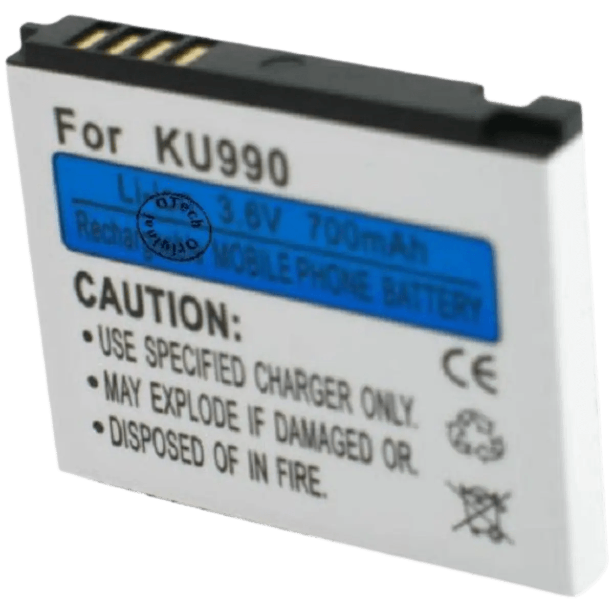 Batterie pour téléphone portable LG COOKIE, CU915, CU920, KG130