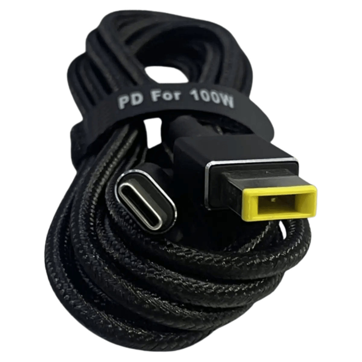 Câble fiche carrée jaune vers USB-C pour PC Lenovo