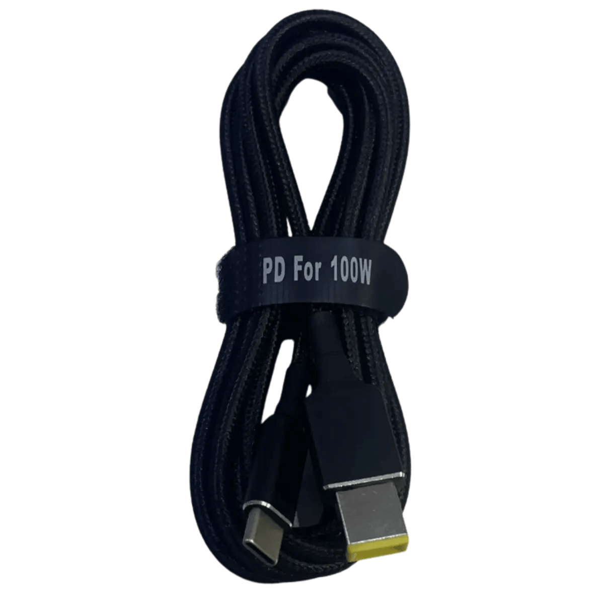 Câble fiche carrée jaune vers USB-C pour PC Lenovo